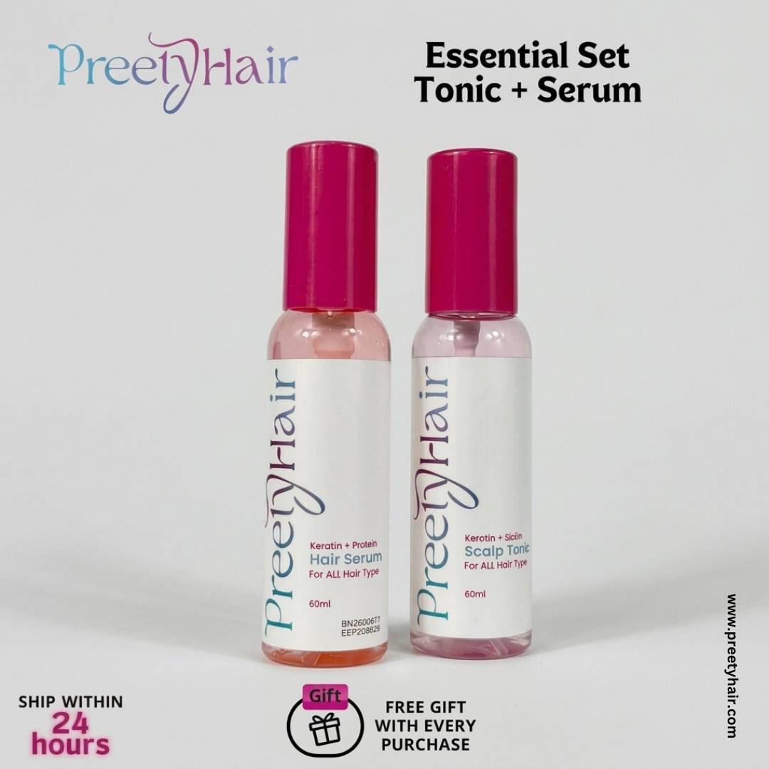 NEW LOOK Preety Hair Keratin + Biotin Water Based Hair Tonic + Keratin Protein Hai Serum
